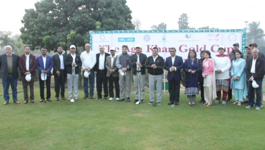 Guests at Aga Khan Gold Cup Golf Tournament-2019 inauguration ceremony at the Kurmitola Golf Course on Friday, Jan 11, 2019. Pho